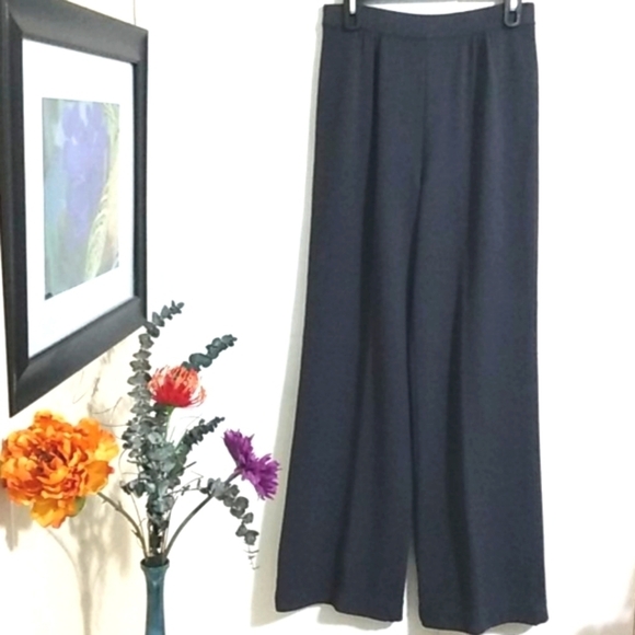 ST. JOHN COLLECTION DARK GRAY WOOL KNIT WIDE LEG PANTS SIZE 6 - Picture 9 of 10